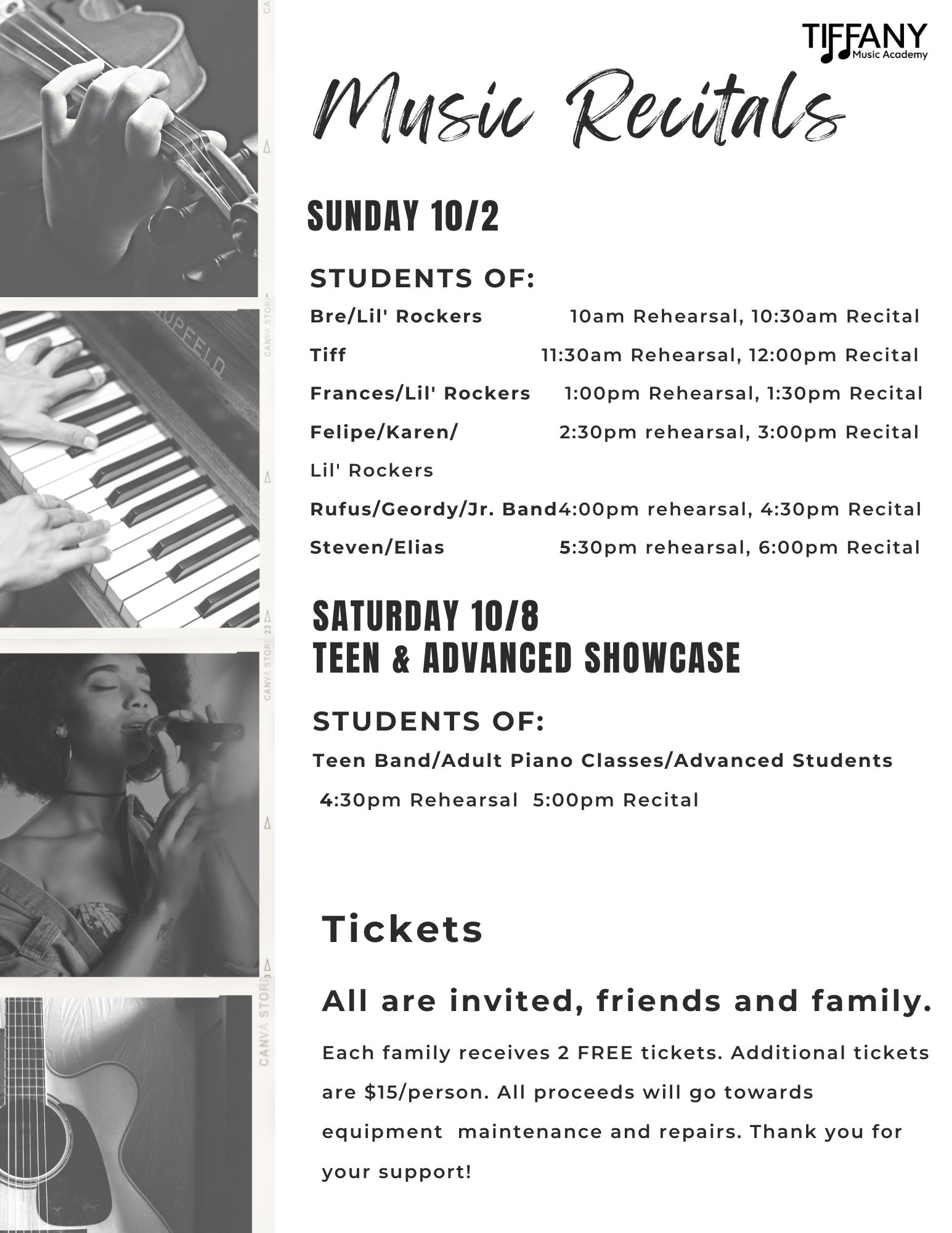 Black and Gray Music Festival Photographic Flyer