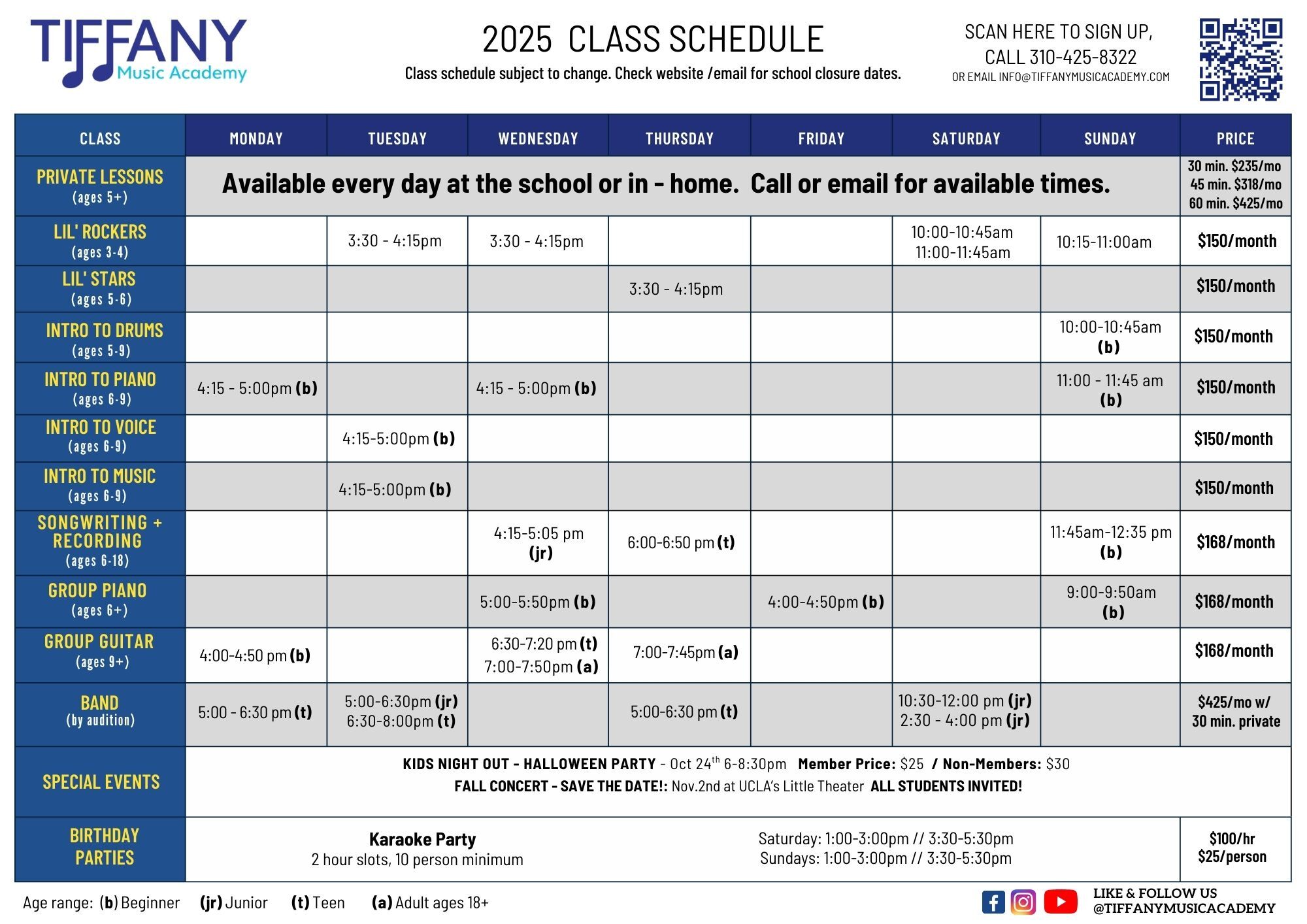 Class Schedule 10_2025 - Culver City