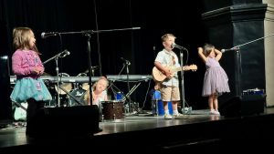 toddlers in a music class